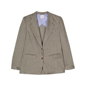 ALYSI Striped Single-Breasted Blazer Women GREY Coats & Jackets